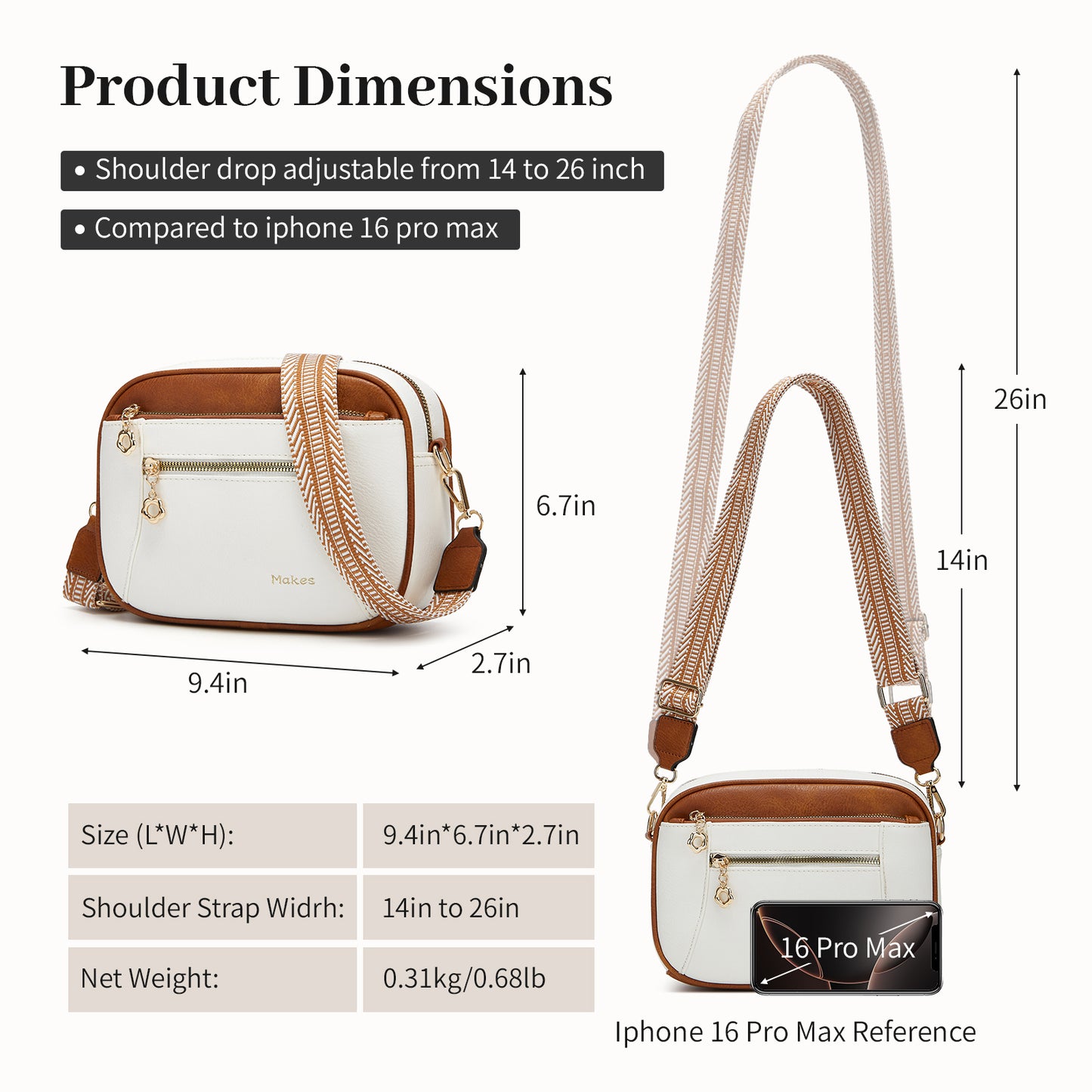 Crossbody Purse for Women Small Crossbody Bags Trendy Vegan Leather with Adjustable Shoulder Straps 2 Piece Gift for Mother Wife Mom
