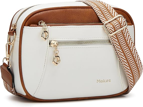 Crossbody Purse for Women Small Crossbody Bags Trendy Vegan Leather with Adjustable Shoulder Straps Gift for Mother Wife Mom