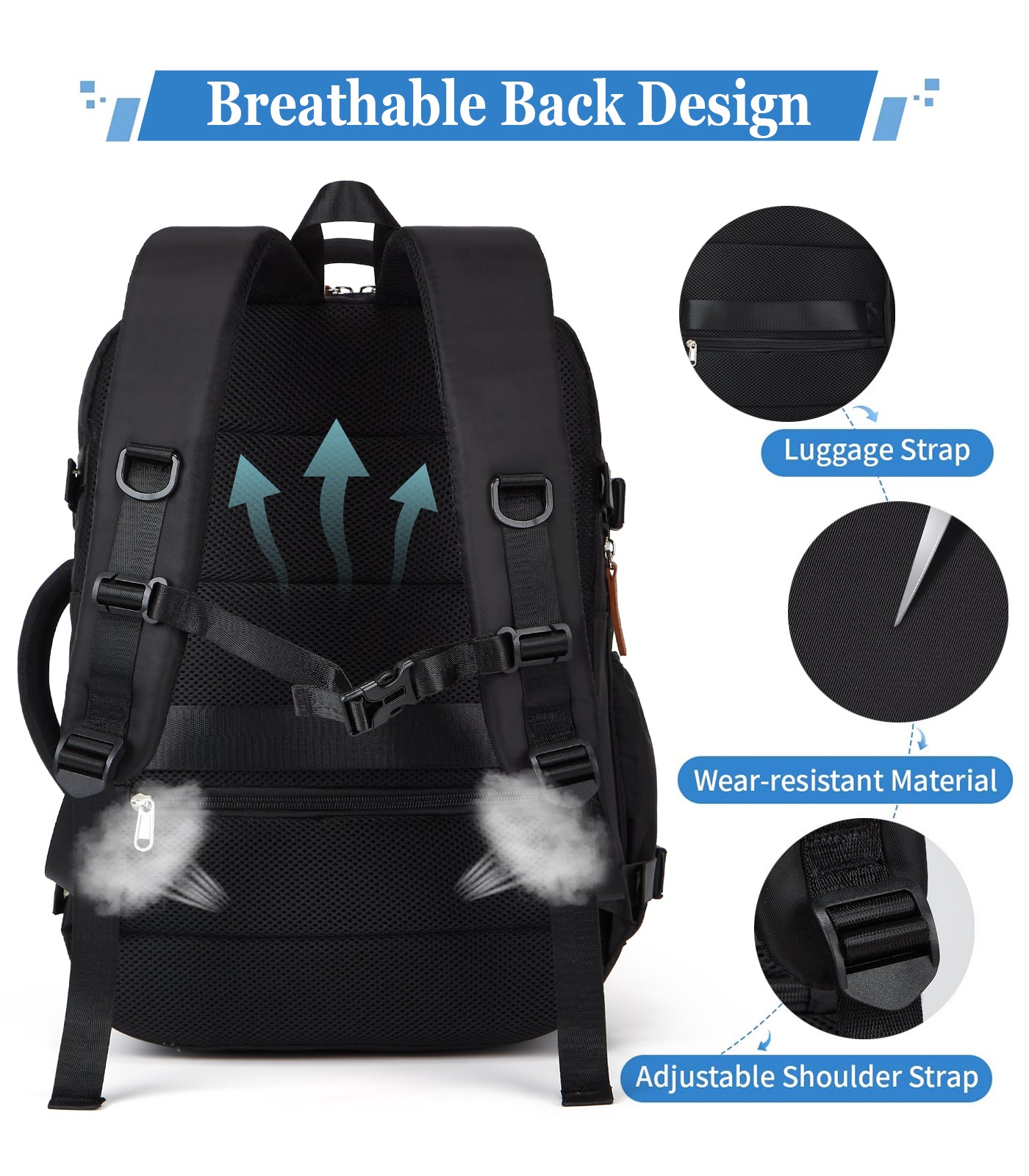 Makes Extra Large Travel Backpack For Women Men,Carry On Backpack,Hiking Backpack Waterproof Outdoor Sports Rucksack Casual Daypack Travel Essentials