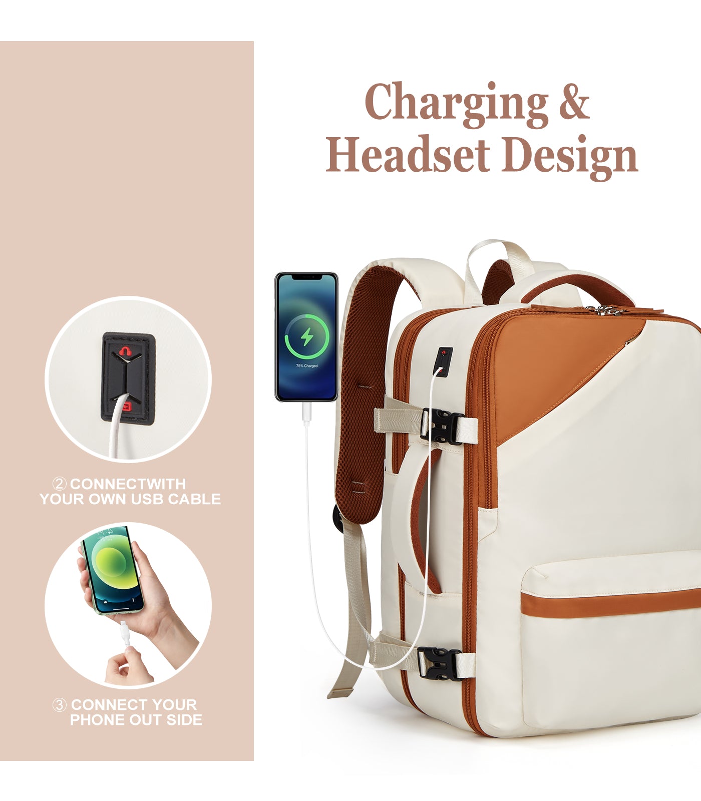 Makes Extra Large Travel Backpack For Women Men,Carry On Backpack,Hiking Backpack Waterproof Outdoor Sports Rucksack Casual Daypack Travel Essentials