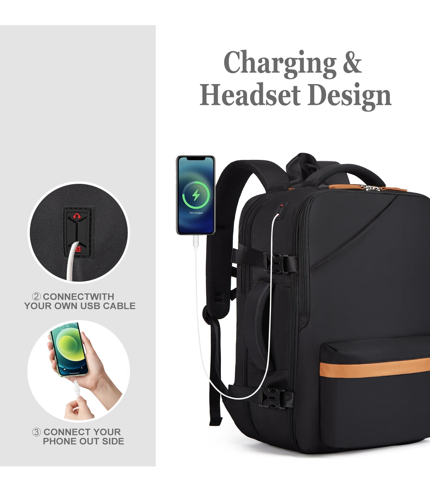 Makes Extra Large Travel Backpack For Women Men,Carry On Backpack,Hiking Backpack Waterproof Outdoor Sports Rucksack Casual Daypack Travel Essentials