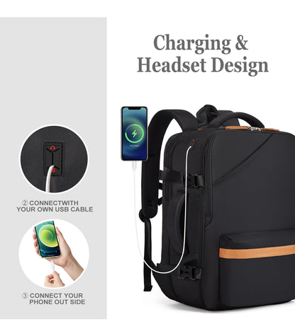 Makes Extra Large Travel Backpack For Women Men,Carry On Backpack,Hiking Backpack Waterproof Outdoor Sports Rucksack Casual Daypack Travel Essentials