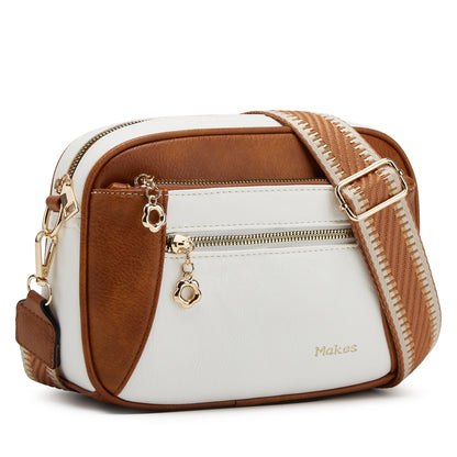 Crossbody Purse for Women Small Crossbody Bags Trendy Vegan Leather with Adjustable Shoulder Straps Gift for Mother Wife Mom