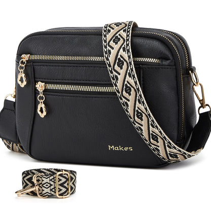 Crossbody Purse for Women Small Crossbody Bags Trendy Vegan Leather with Adjustable Shoulder Straps Gift for Mother Wife Mom