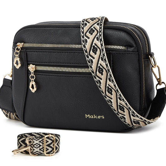 Crossbody Purse for Women Small Crossbody Bags Trendy Vegan Leather with Adjustable Shoulder Straps Gift for Mother Wife Mom