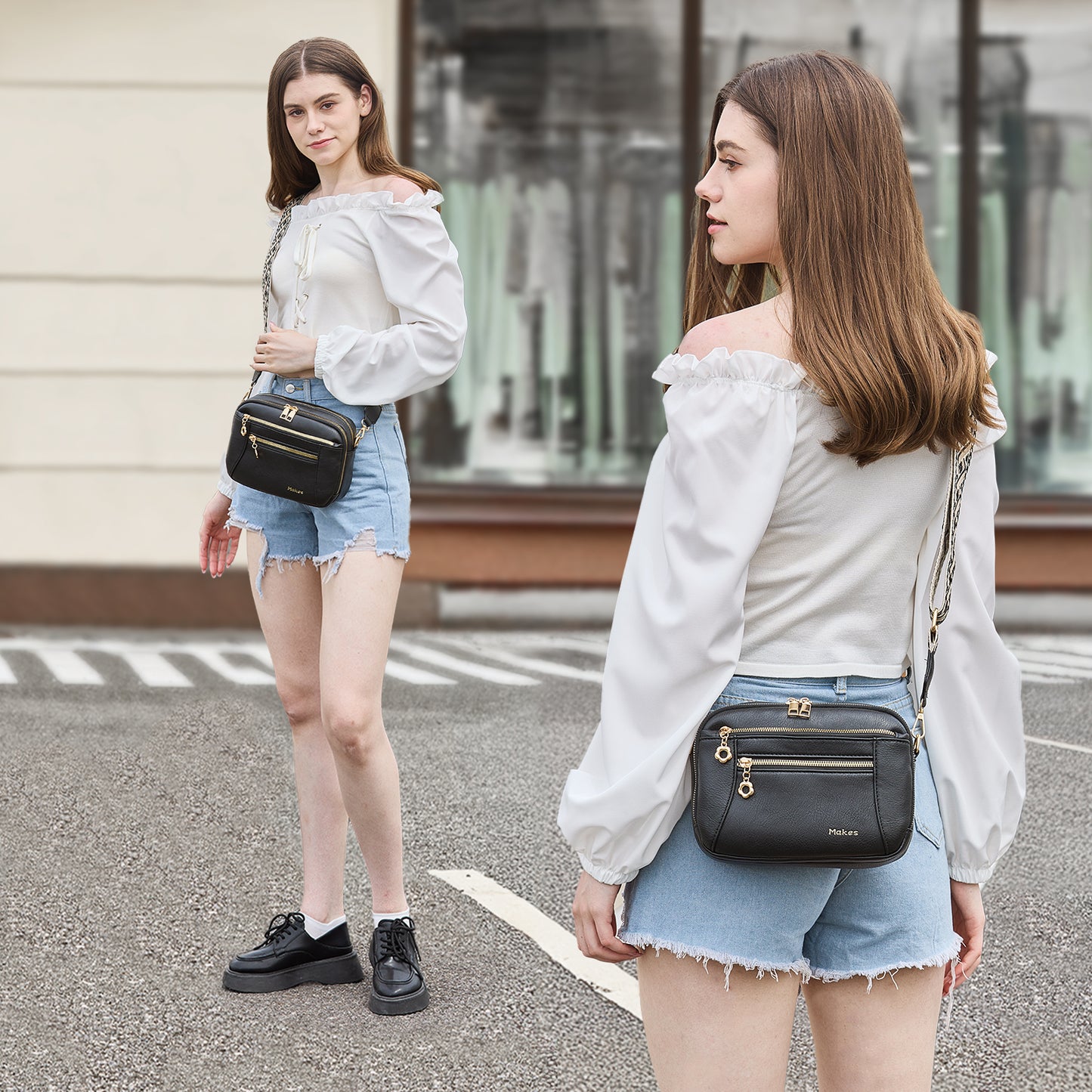 Crossbody Purse for Women Small Crossbody Bags Trendy Vegan Leather with Adjustable Shoulder Straps Gift for Mother Wife Mom