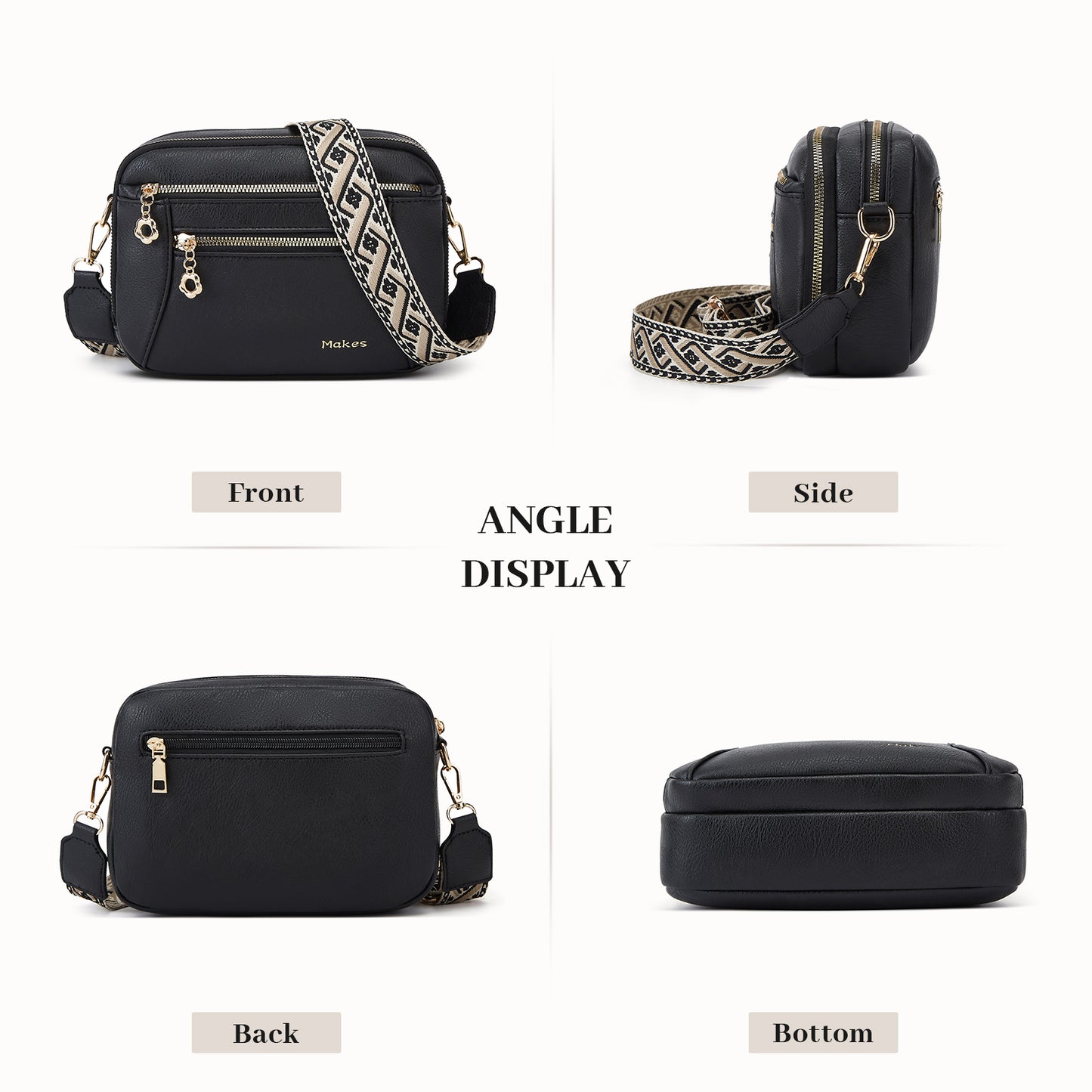 Crossbody Purse for Women Small Crossbody Bags Trendy Vegan Leather with Adjustable Shoulder Straps Gift for Mother Wife Mom