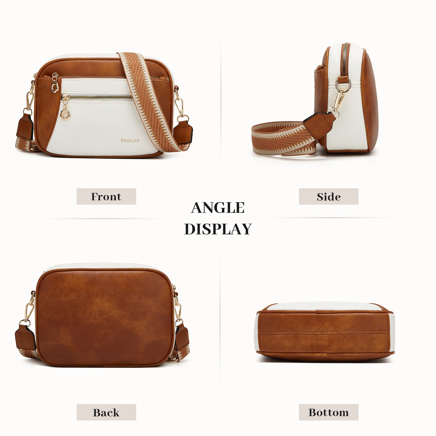 Crossbody Purse for Women Small Crossbody Bags Trendy Vegan Leather with Adjustable Shoulder Straps Gift for Mother Wife Mom