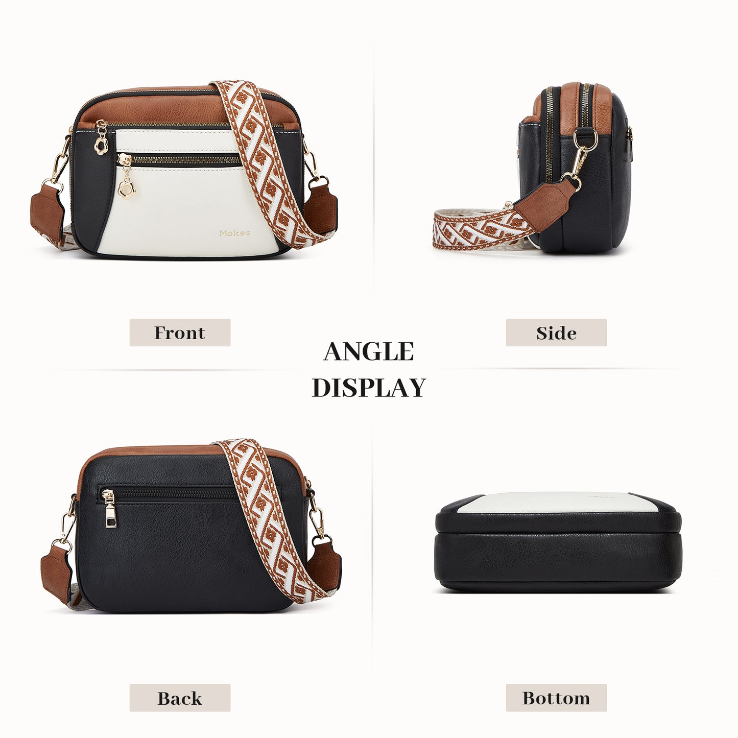Crossbody Purse for Women Small Crossbody Bags Trendy Vegan Leather with Adjustable Shoulder Straps Gift for Mother Wife Mom