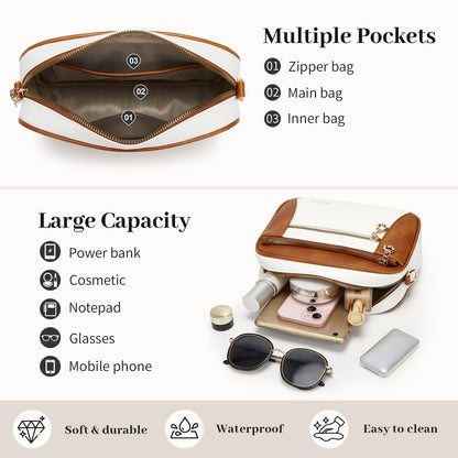 Crossbody Purse for Women Small Crossbody Bags Trendy Vegan Leather with Adjustable Shoulder Straps Gift for Mother Wife Mom