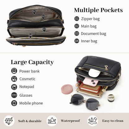 Crossbody Purse for Women Small Crossbody Bags Trendy Vegan Leather with Adjustable Shoulder Straps Gift for Mother Wife Mom