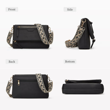 Makes Crossbody Bags for Women,Multi Pocket Crossbody Purses Vegan Leather Shoulder Handbags Travel Purse Adjustable Strap