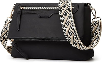 Makes Crossbody Bags for Women,Multi Pocket Crossbody Purses Vegan Leather Shoulder Handbags Travel Purse Adjustable Strap