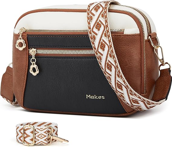 Crossbody Purse for Women Small Crossbody Bags Trendy Vegan Leather with Adjustable Shoulder Straps Gift for Mother Wife Mom