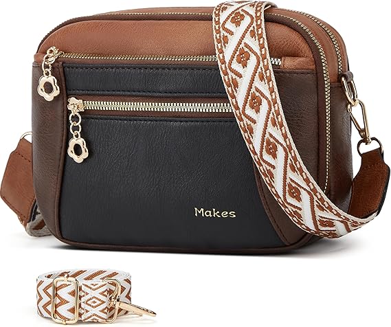 Crossbody Purse for Women Small Crossbody Bags Trendy Vegan Leather with Adjustable Shoulder Straps Gift for Mother Wife Mom