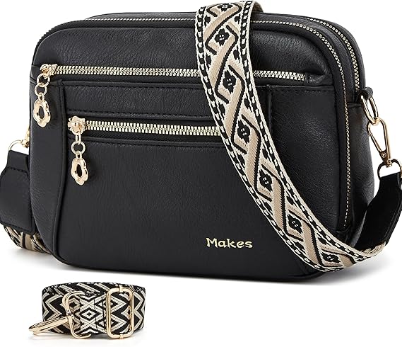 Crossbody Purse for Women Small Crossbody Bags Trendy Vegan Leather with Adjustable Shoulder Straps Gift for Mother Wife Mom