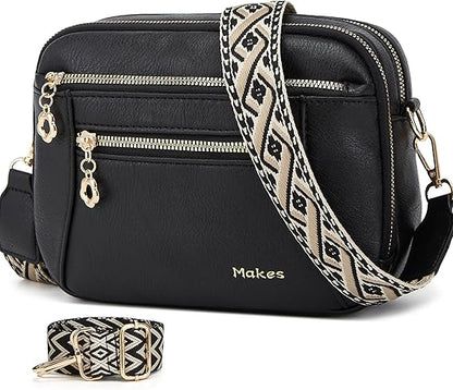 Crossbody Purse for Women Small Crossbody Bags Trendy Vegan Leather with Adjustable Shoulder Straps Gift for Mother Wife Mom