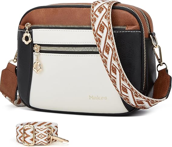 Crossbody Purse for Women Small Crossbody Bags Trendy Vegan Leather with Adjustable Shoulder Straps Gift for Mother Wife Mom