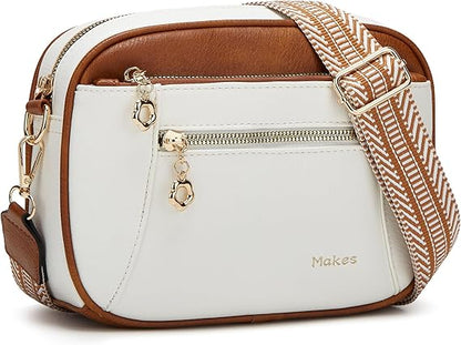 Crossbody Purse for Women Small Crossbody Bags Trendy Vegan Leather with Adjustable Shoulder Straps Gift for Mother Wife Mom