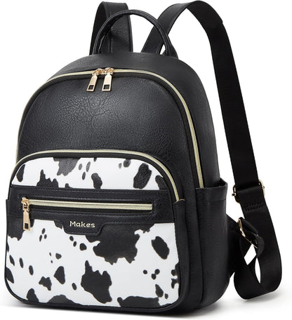 Makes Backpack Purse for Women PU Leather Travel Satchel Handbag Convertible Design Bag with Purse 2 Piece