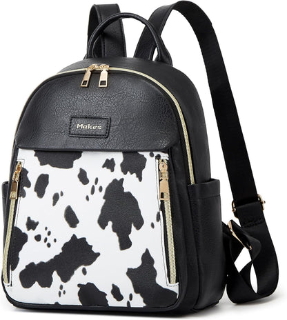 Makes Backpack Purse for Women PU Leather Travel Satchel Handbag Convertible Design Bag with Purse 2 Piece