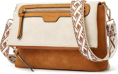 Makes Crossbody Bags for Women,Multi Pocket Crossbody Purses Vegan Leather Shoulder Handbags Travel Purse Adjustable Strap