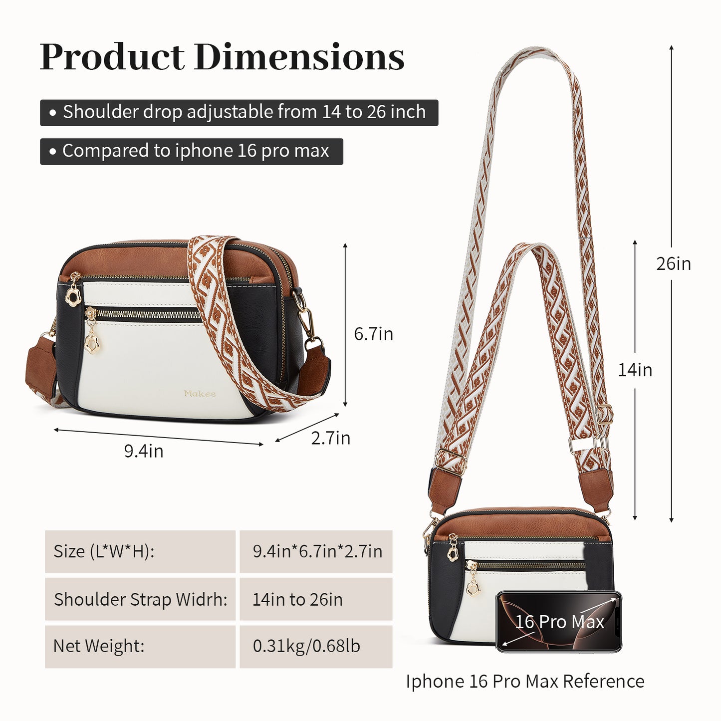 Crossbody Purse for Women Small Crossbody Bags Trendy Vegan Leather with Adjustable Shoulder Straps Gift for Mother Wife Mom