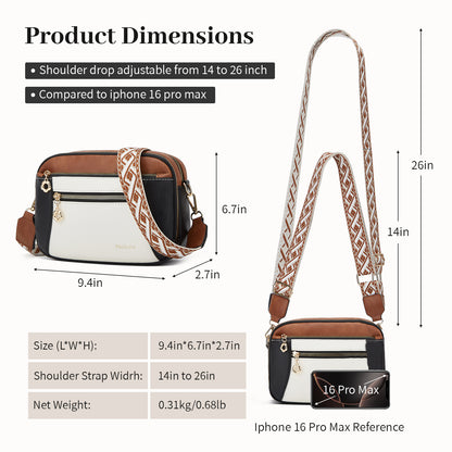 Crossbody Purse for Women Small Crossbody Bags Trendy Vegan Leather with Adjustable Shoulder Straps Gift for Mother Wife Mom