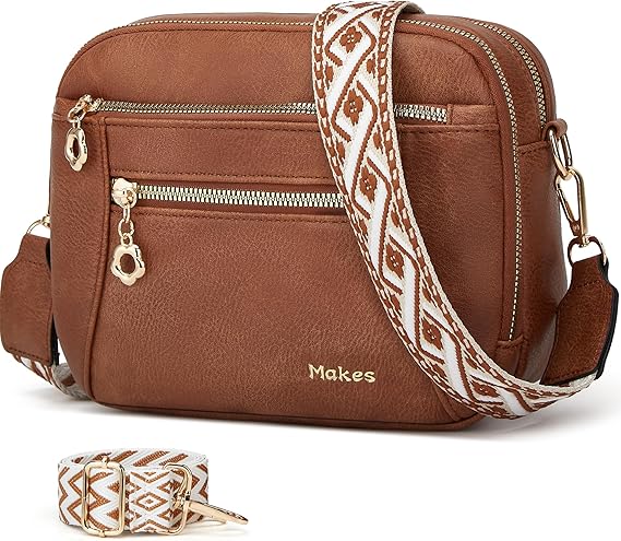 Crossbody Purse for Women Small Crossbody Bags Trendy Vegan Leather with Adjustable Shoulder Straps Gift for Mother Wife Mom